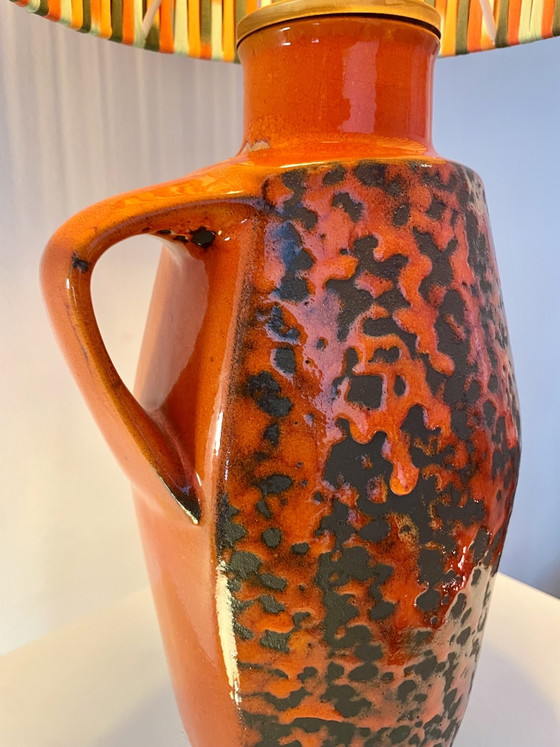 Image 1 of 1970s Fat Lava Lamp with Pop Art Shade