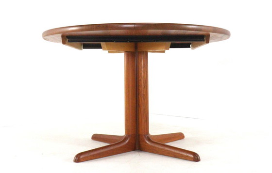 Image 1 of Vintage Round Danish 2x Extendable Teak Dining Table