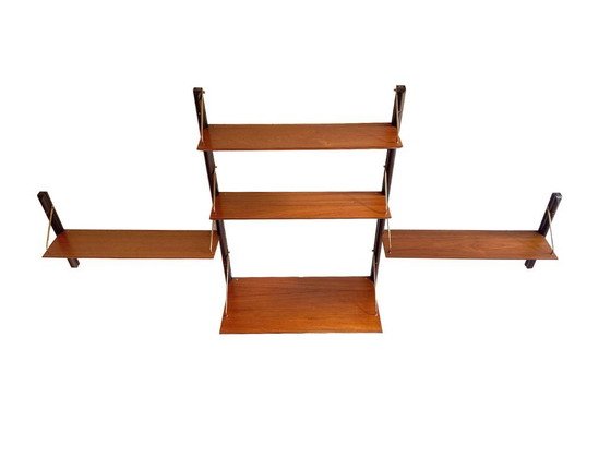 Image 1 of Vintage 3-Piece Wall System with Desk by Louis Van Teeffelen