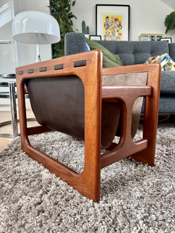 Image 1 of Aksel Kjersgaard portariviste portagiornali vintage della metà del secolo moderno design danese in teak doppio contenitore