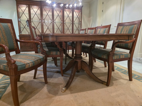 Table avec 8 chaises – Salles à manger complètes, Metal, Textile (photo 9 of 10)
