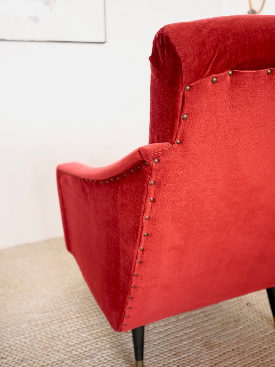 Image 1 of Italienischer Sessel, Vintage-Design aus den 1950er Jahren (Mid-Century).