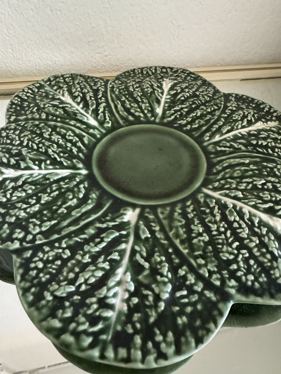 Image 1 of Caldas vintage ceramic green cabbage soup tureen
