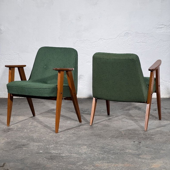 Chierowski Type 366 Lounge Chairs, Pair, 1960s – Józef Chierowski, Armchairs, Textile (photo 3 of 13)