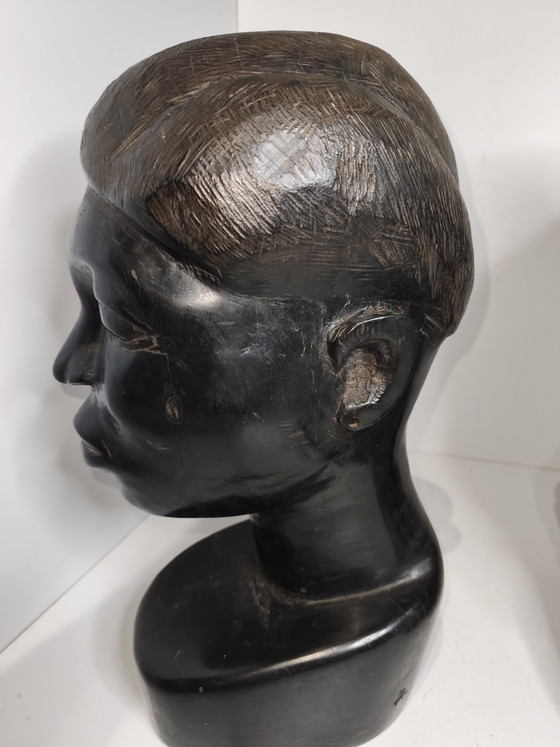 Busto Uomo e Donna Makonde Tanzania in Ebano – Sculture, Wood (photo 13 of 15)