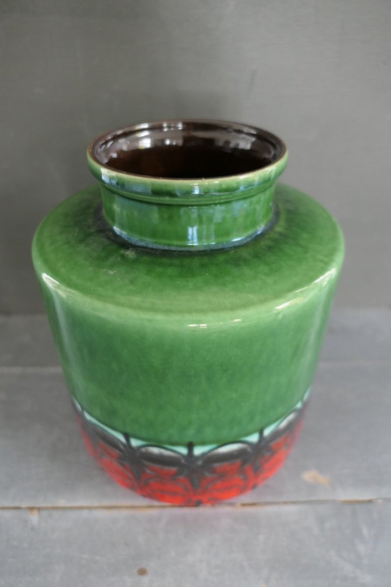Image 1 of Vaso grande vintage rosso verde
