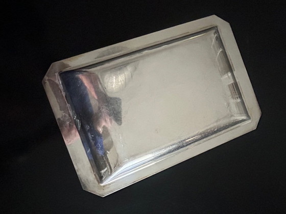 Image 1 of antique silver-plated metal dish