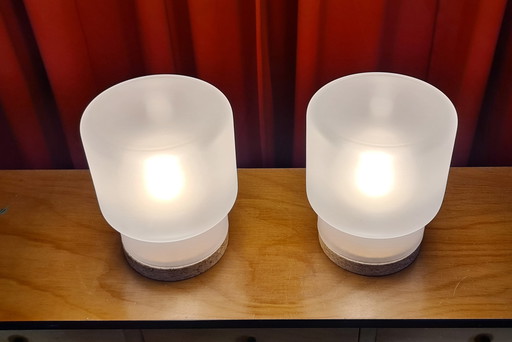 2x IKEA Sinnerlig 1980
Lampe de table en verre dépoli
