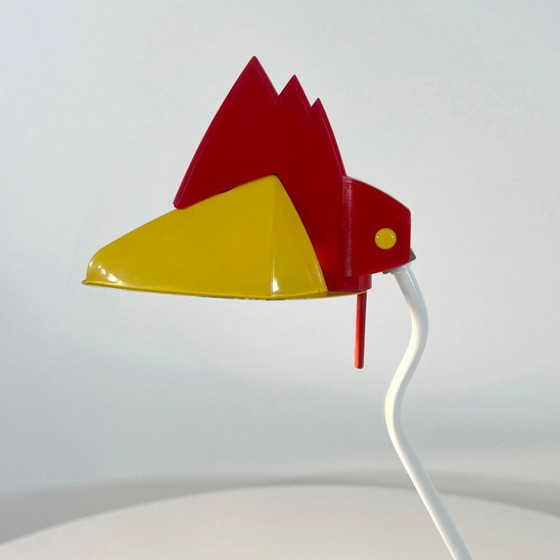 Image 1 of Red & Yellow Postmodern Toucan Table Lamp by Brilliant Leuchten Germany, 1980s