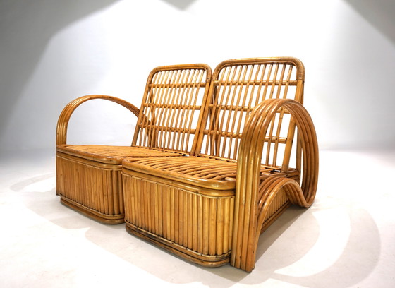 Image 1 of Canapé deux places en rotin Paul Frankl Design, 1940