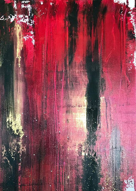 Originales Acrylgemälde Abstrakter Expressionismus Feuer Kali – Gemälde & Zeichnungen, Canvas (photo 5 of 7)