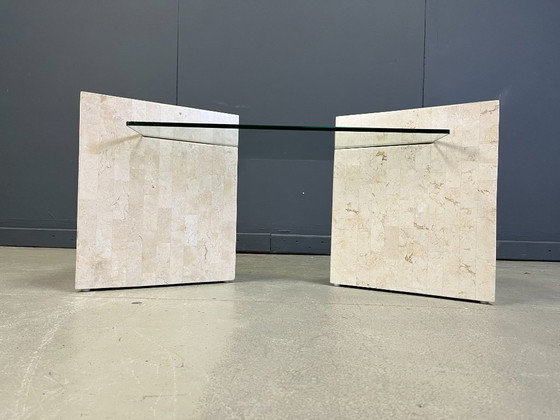 Image 1 of Table basse vintage en mosaïque et nacre, années 1980