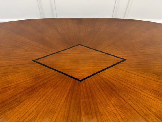 Large oval Art Deco Conference and Dining table – Wood (photo 10 of 11)