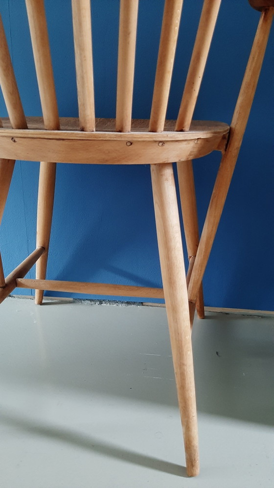 Midcentury spijlenstoel jaren '60 Pastoe – Stoelen / fauteuils, Wood (photo 12 of 24)