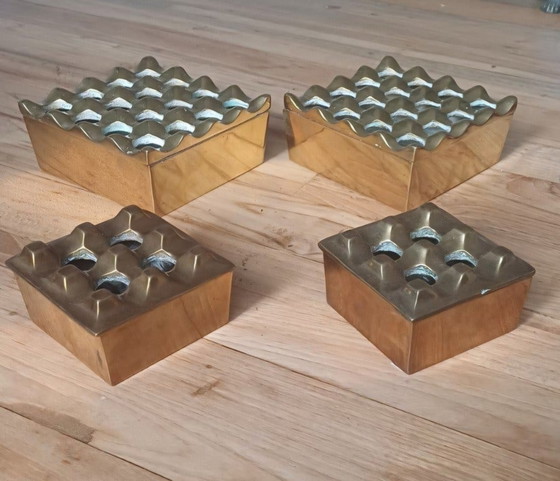 Set 4 Vintage-Messing-Ultima-Asbakken-Beck & Jung – Decoratie, Brass (photo 3 of 8)