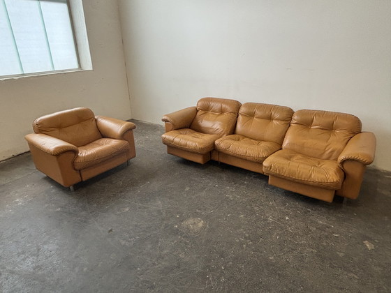 Image 1 of De Sede DS-101 Gruppo James Bond in pelle cognac