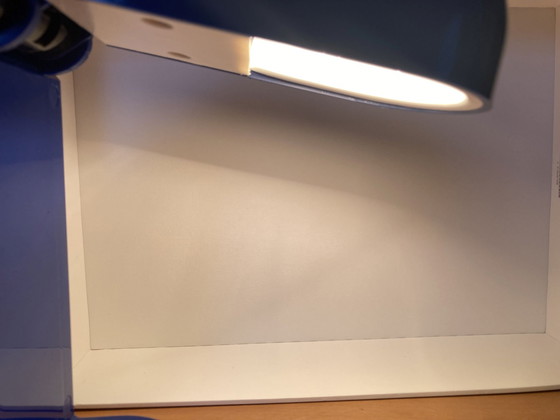 Image 1 of 2x Space Age Z-vouwbare wandlamp in monochroom blauw ontwerp gebaseerd op Manon