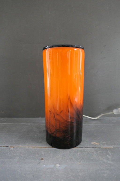 Vintage Eglo glass table lamp cylinder