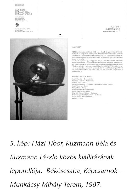 Image 1 of Modernist bauhaus glass ball floor lamp. Designer: Házi Tibor