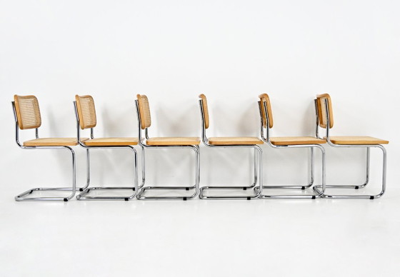 Image 1 of Dining Chairs Style B32 by Marcel Breuer, Set of 6