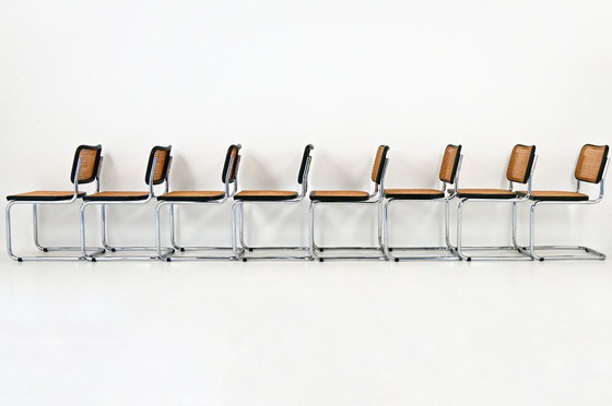 Image 1 of Sedie da pranzo stile B32 di Marcel Breuer, set da 8