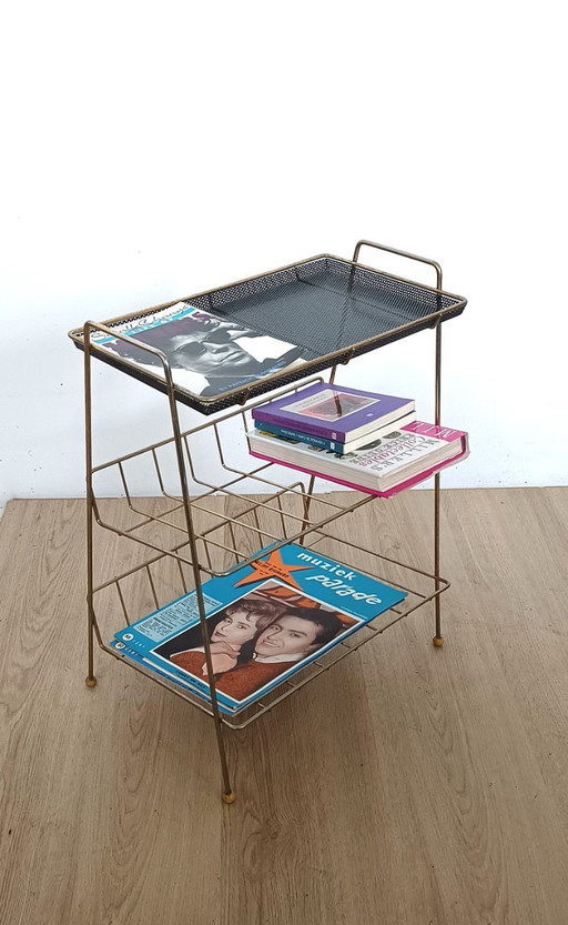 Table d'appoint Pilastro Fifties avec porte-revues