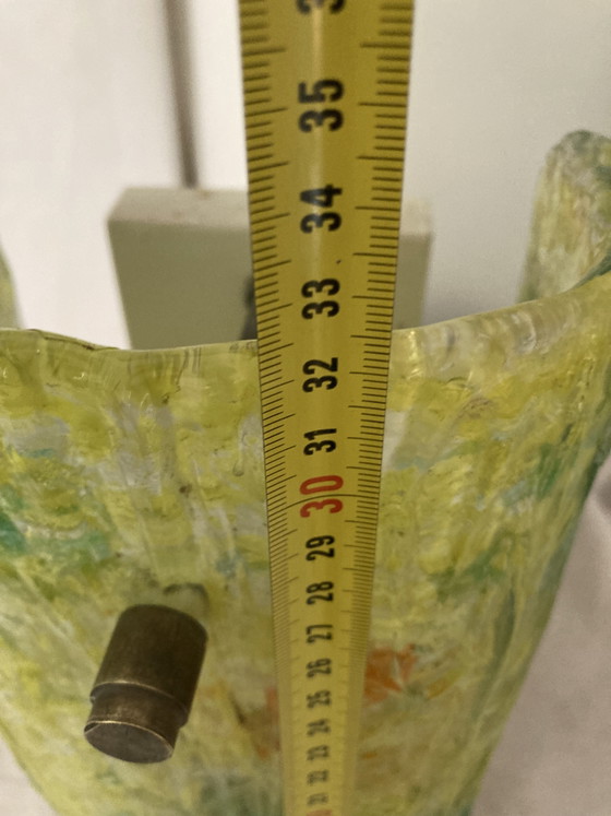 Applique da parete in vetro smerigliato verde e giallo in stile brutalista – Glass (photo 10 of 13)