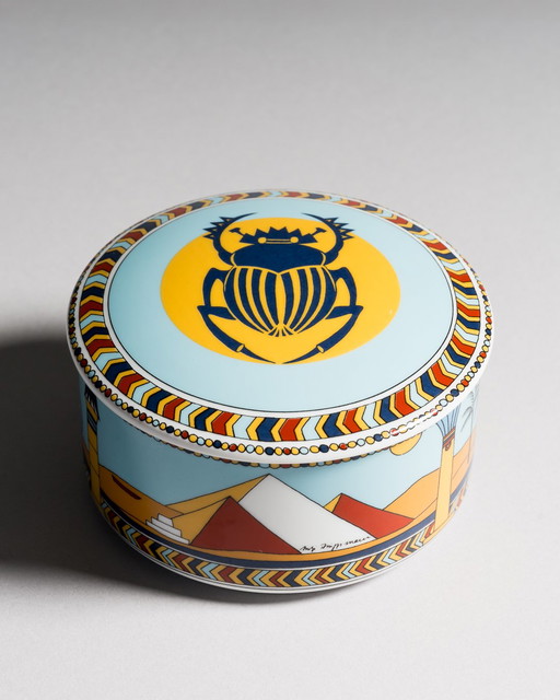 Rosenthal Porcelaine Boîte à couvercle de collection Nr.6 Un voyage sur le Nil Sammlerdose Reisen