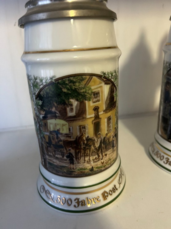 Image 1 of Boccali da birra tedeschi per l'anniversario 500 Jahre Post (edizione limitata)