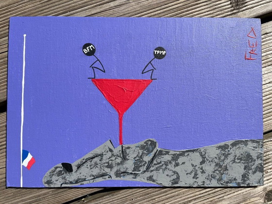 Image 1 of Acrylique sur carton entoilé.  Format 35x24cm