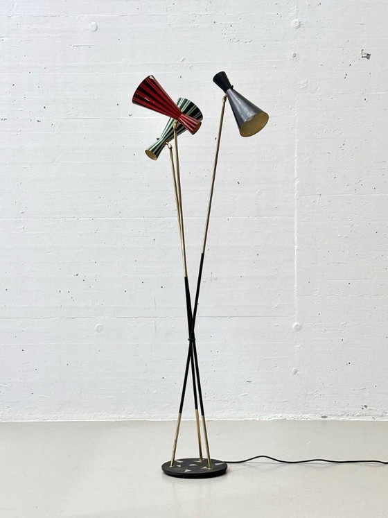 Image 1 of Lampadaire de style mid-century, signé Lumenform, années 1960