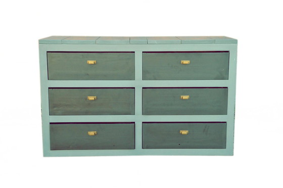 Handcrafted Pine Chest of Drawers in Black & Grey Finish – Modern (photo 4 of 6)