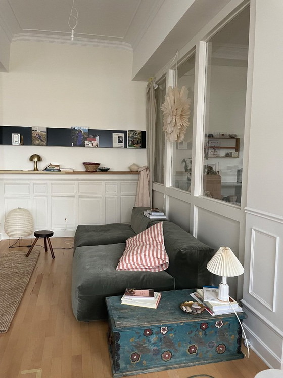 Image 1 of Vetsak Sofa Couch Suave Pine Green Zitting Zijkussen Groot Loungekussen