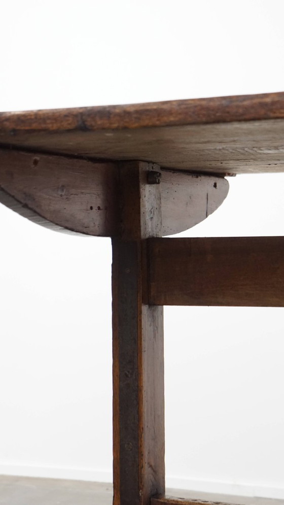 Image 1 of Mesa de comedor antigua XXL de madera de álamo del siglo XVIII