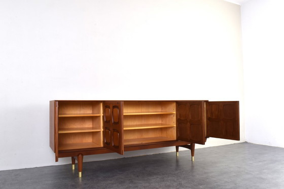 Image 1 of Buffet en teck du Mid Century par Rolf Rastad & Adolf Relling pour Gustav Bahus, années 1960.