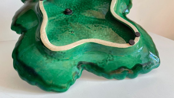 Image 1 of Piatto Barbotine in ceramica smaltata vintage