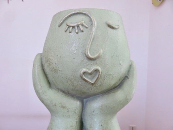 Image 1 of Large anthropomorphic vase made of fiberglass, 80-90