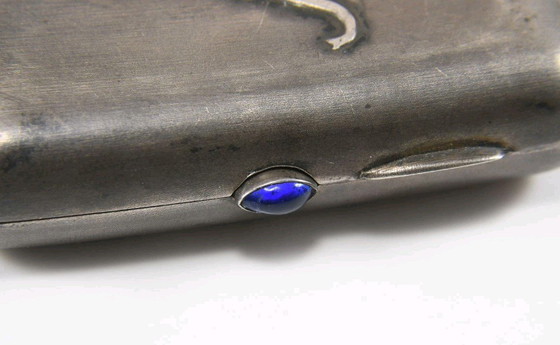 Image 1 of Portefeuille en argent 875 orné d'une tête d'éléphant en relief