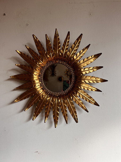 Miroir soleil vintage style années 50