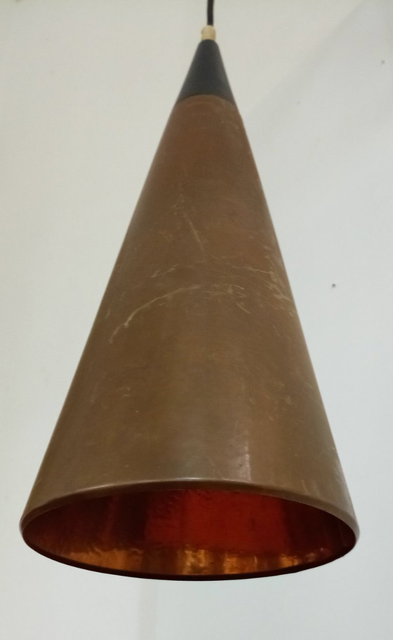 Image 1 of plafoniera danese / lampada in rame attr. ES Horn Aalestrup