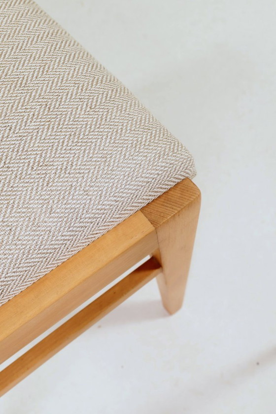 Image 1 of Sedie da pranzo scandinave con motivo a spina di pesce, set da 4 pezzi