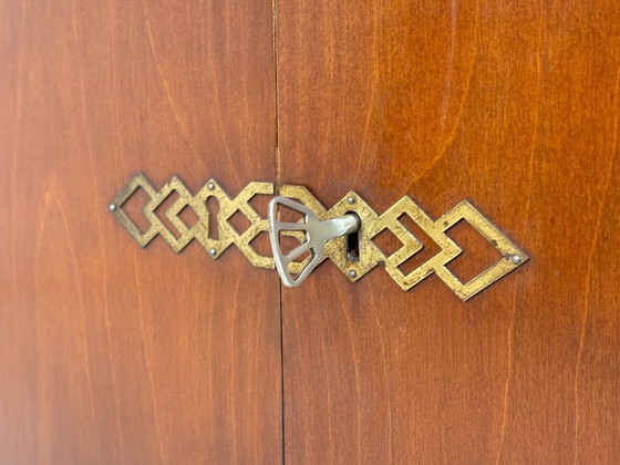 Image 1 of Buffet haut / meuble bar / vaisselier / vaisselier / armoire style années 50