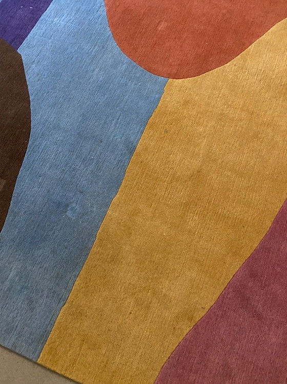 Tappeto annodato a mano, multicolore, FraMaTi design, Tappeti, Lana, Blu, Abstract (foto 6 di 7)