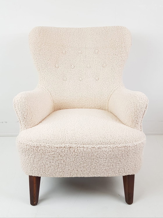 Image 1 of Vintage Artifort Theo Ruth Heren Fauteuil Teddy Nieuwe Stof