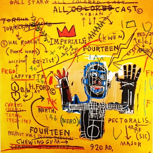 Lithographie en édition limitée de Jean-Michel Basquiat, numérotée au crayon.