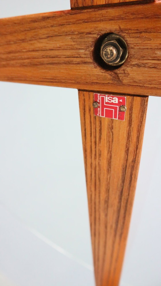 Image 1 of Table basse Gio Ponti pour Isa Bergamo en chêne avec plateau rond en cristal, 1957