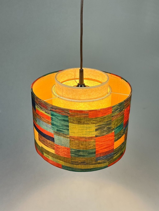 Vintage pendant lamp with colored shade, Germany 1970s