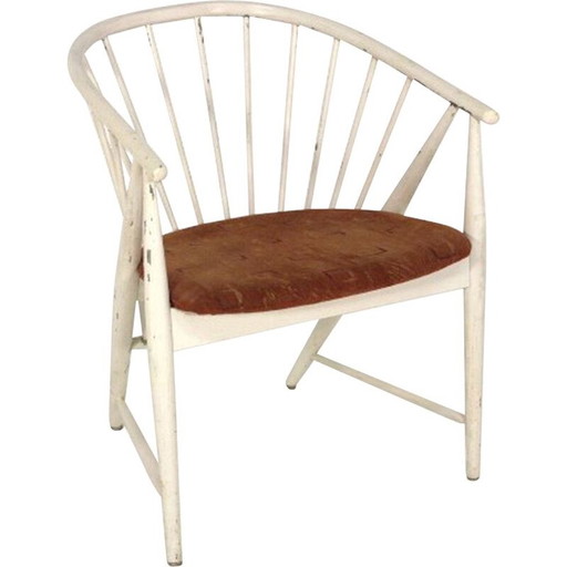 Poltrona lounge vintage in legno di Sonna Rosen per Nässjö Stolfabrik Sweden