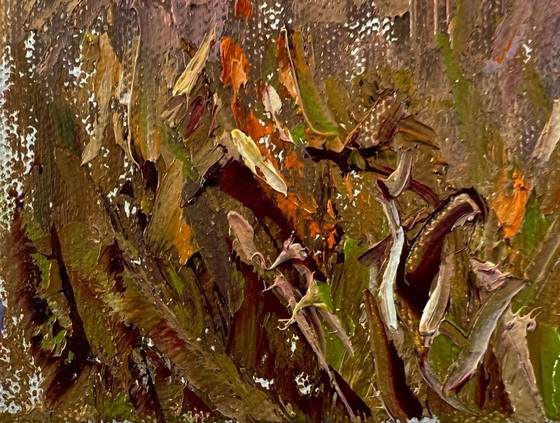 Original Oil Painting Autumn Field Landscape Spacious Field – Paintings & Drawings, Canvas (photo 6 of 8)