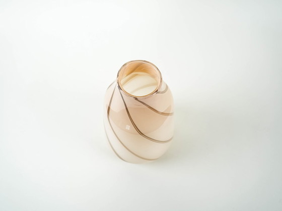 Image 1 of Beige glass vase, Danish design, 1970s, made in Denmark
